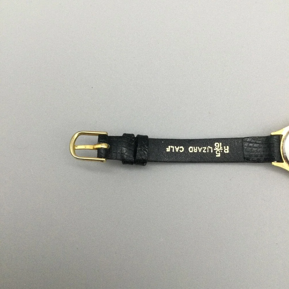 Pulsar Womens Watch 20mm Black Dial Gold Tone Diamond Y580-0019 New Battery